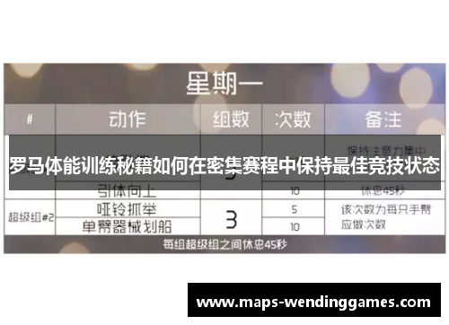 罗马体能训练秘籍如何在密集赛程中保持最佳竞技状态