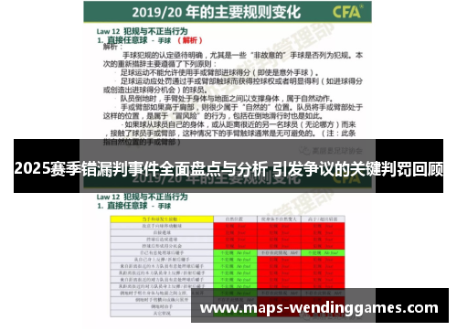 2025赛季错漏判事件全面盘点与分析 引发争议的关键判罚回顾